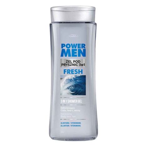 POWER MEN Żel pod prysznic 3w1 FRESH alantoina i hydromanil 300ml - 2